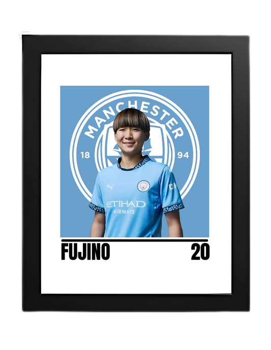 Premium Aoba Fujino A4 Football Print | Manchester City Women’s Forward – Glossy Finish