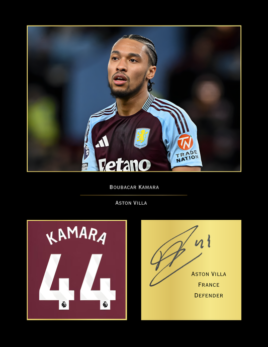 Boubacar Kamara Signed Art Print | Aston Villa Autograph Print | AVFC Football Wall Art for Villa Fans