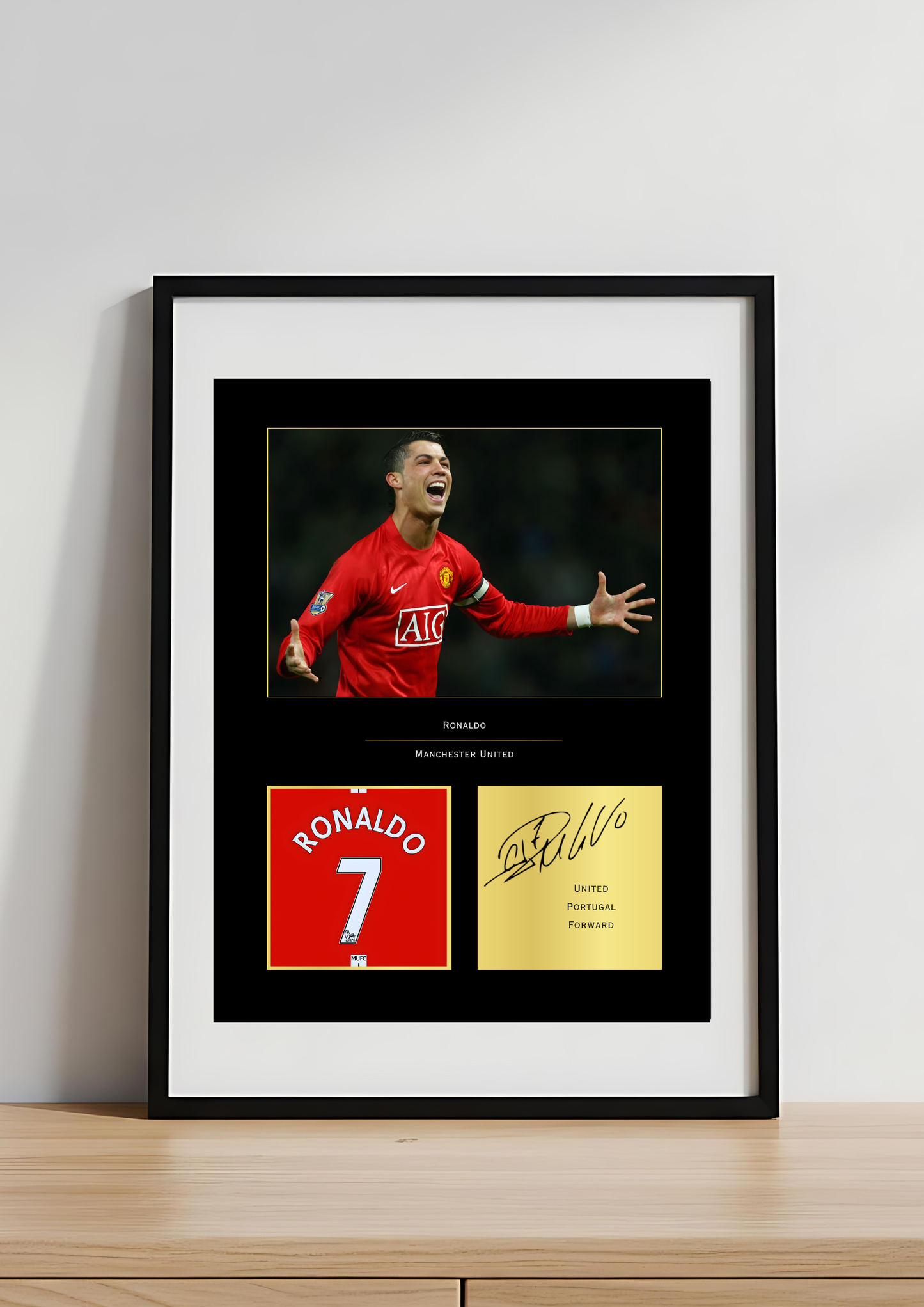 Cristiano Ronaldo Manchester United Art Print | CR7 Poster | MUFC Football Wall Art for Fans