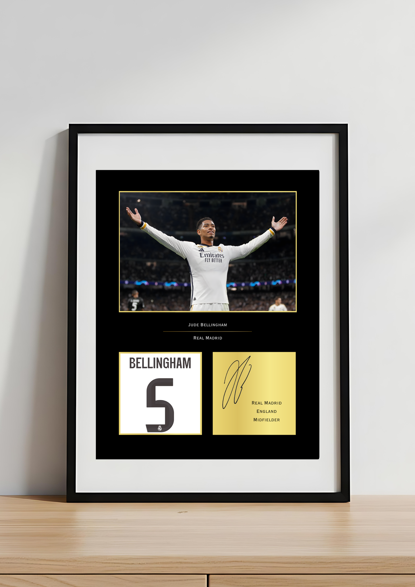 Jude Bellingham Real Madrid Art Print | Bellingham Poster | RMFC Football Wall Art for Fans