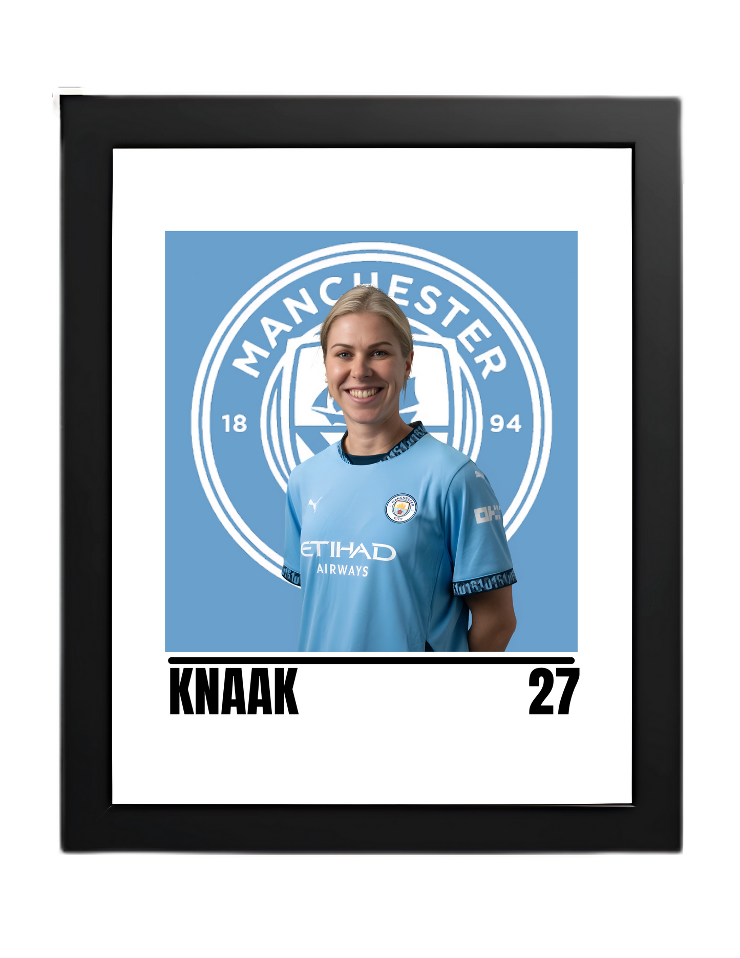 Premium Rebecca Knaak A4 Football Print | Manchester City Women’s Wall Art Poster – Glossy Finish