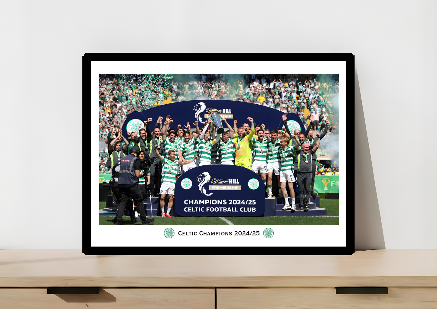 Celtic FC 2025 Winners Team Print | Hoops Championship Print | Celtic Wall Art for Fans