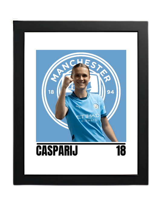 Premium Kerstin Casparij A4 Football Print | Manchester City Women’s Wall Art Poster – Glossy Finish