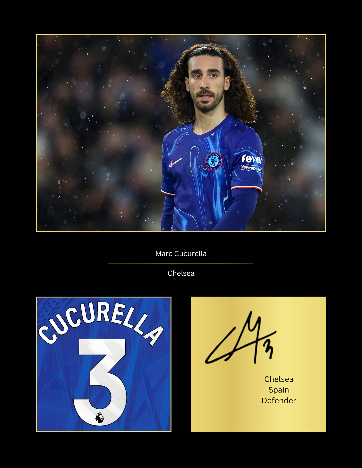 Marc Cucurella Chelsea Art Print | Cucurella CFC Poster | Stamford Bridge Football Wall Art | Chelsea FC Gift