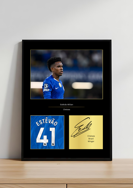 Willian Chelsea Art Print | Willian CFC Poster | Stamford Bridge Football Wall Art | Chelsea FC Gift