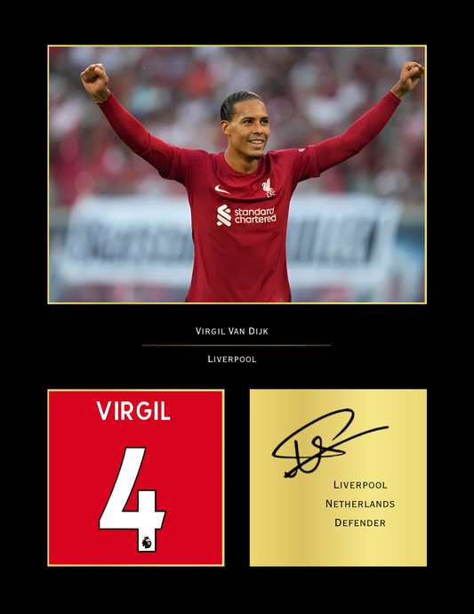 Virgil van Dijk Liverpool Art Print | Van Dijk LFC Poster | Anfield Football Wall Art | Liverpool FC Defender Gift