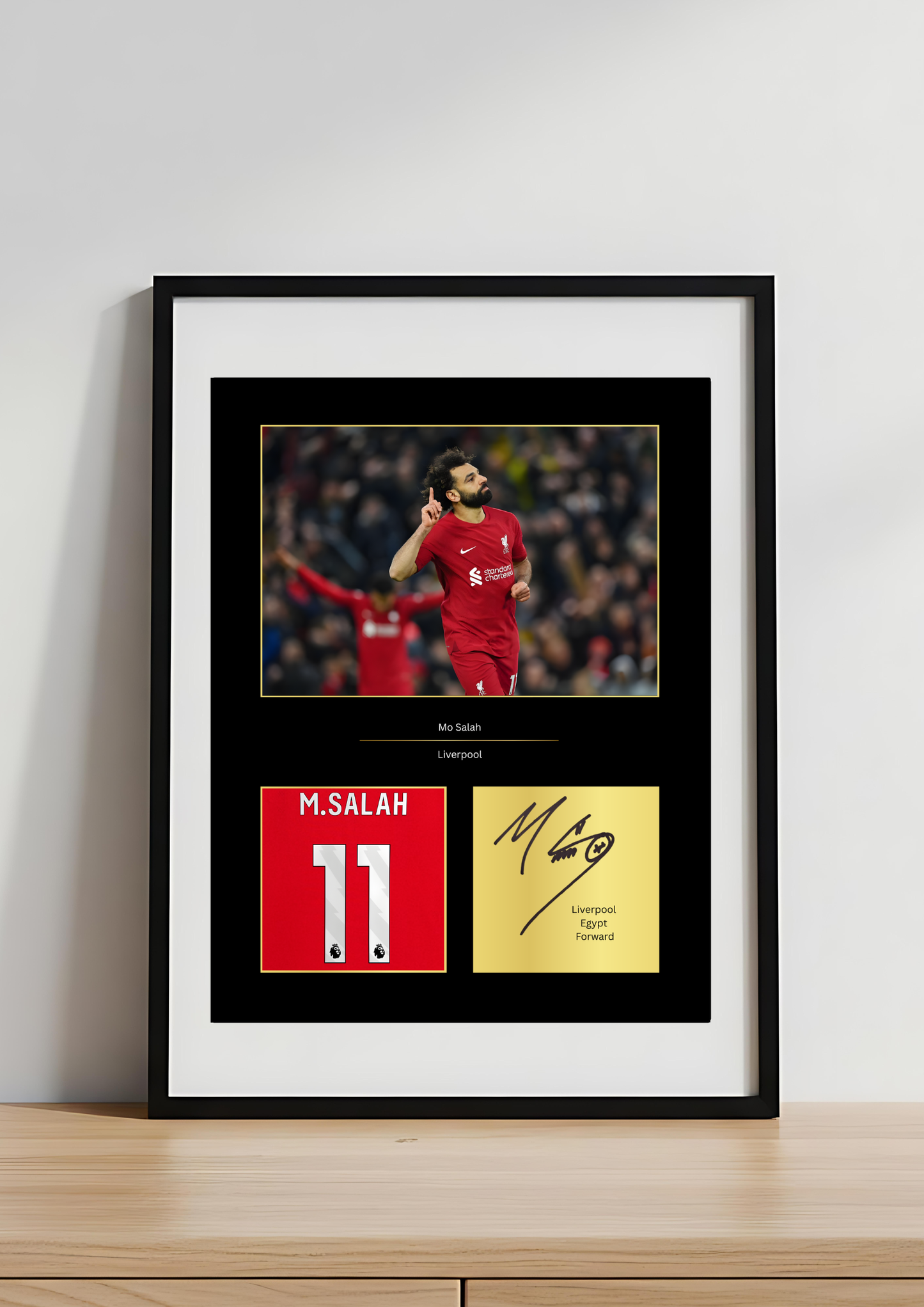 Mohamed Salah Liverpool Art Print | Mo Salah LFC Poster | Anfield Football Wall Art | Liverpool FC Gift