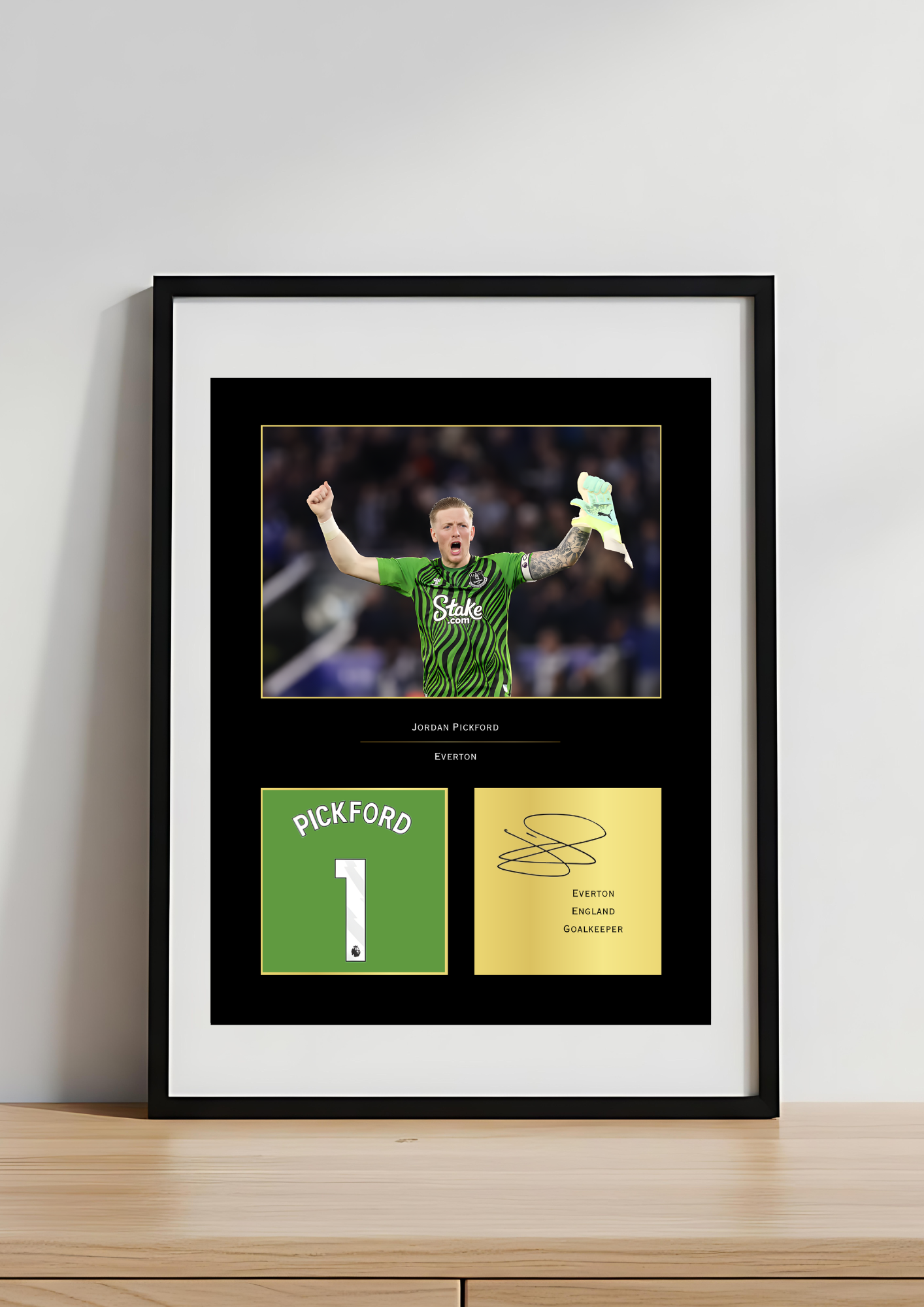 Jordan Pickford Everton Art Print | Pickford Goalkeeper Poster | Goodison Park Football Wall Art | Everton FC Gift