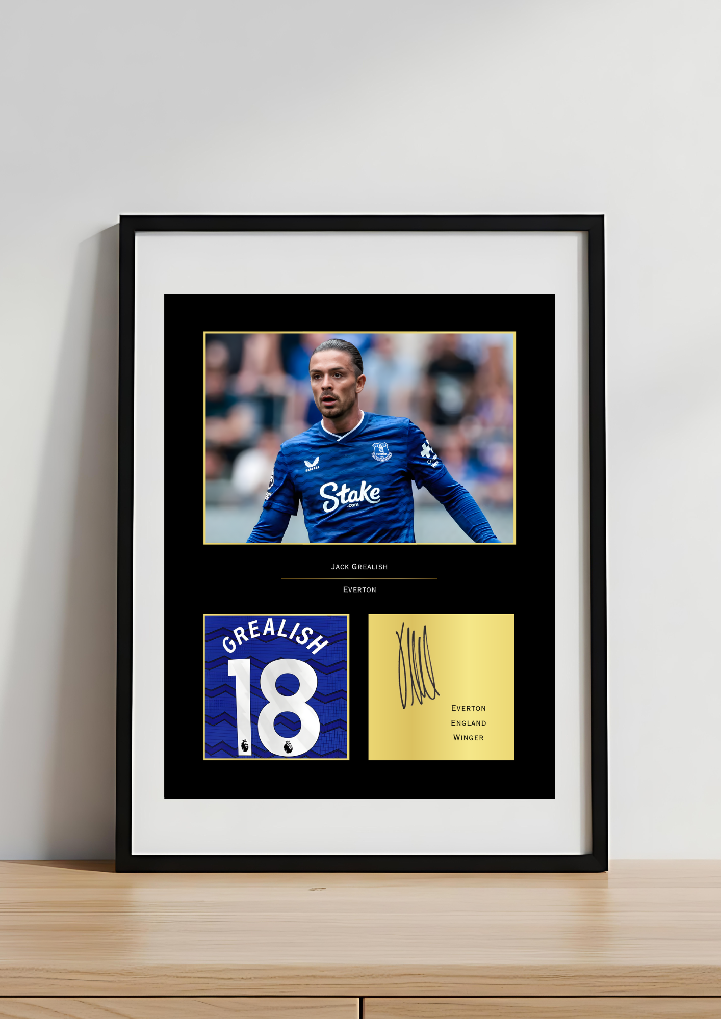 Jack Grealish Everton FC Art Print | Grealish Poster | Goodison Park Football Wall Art | Everton Gift