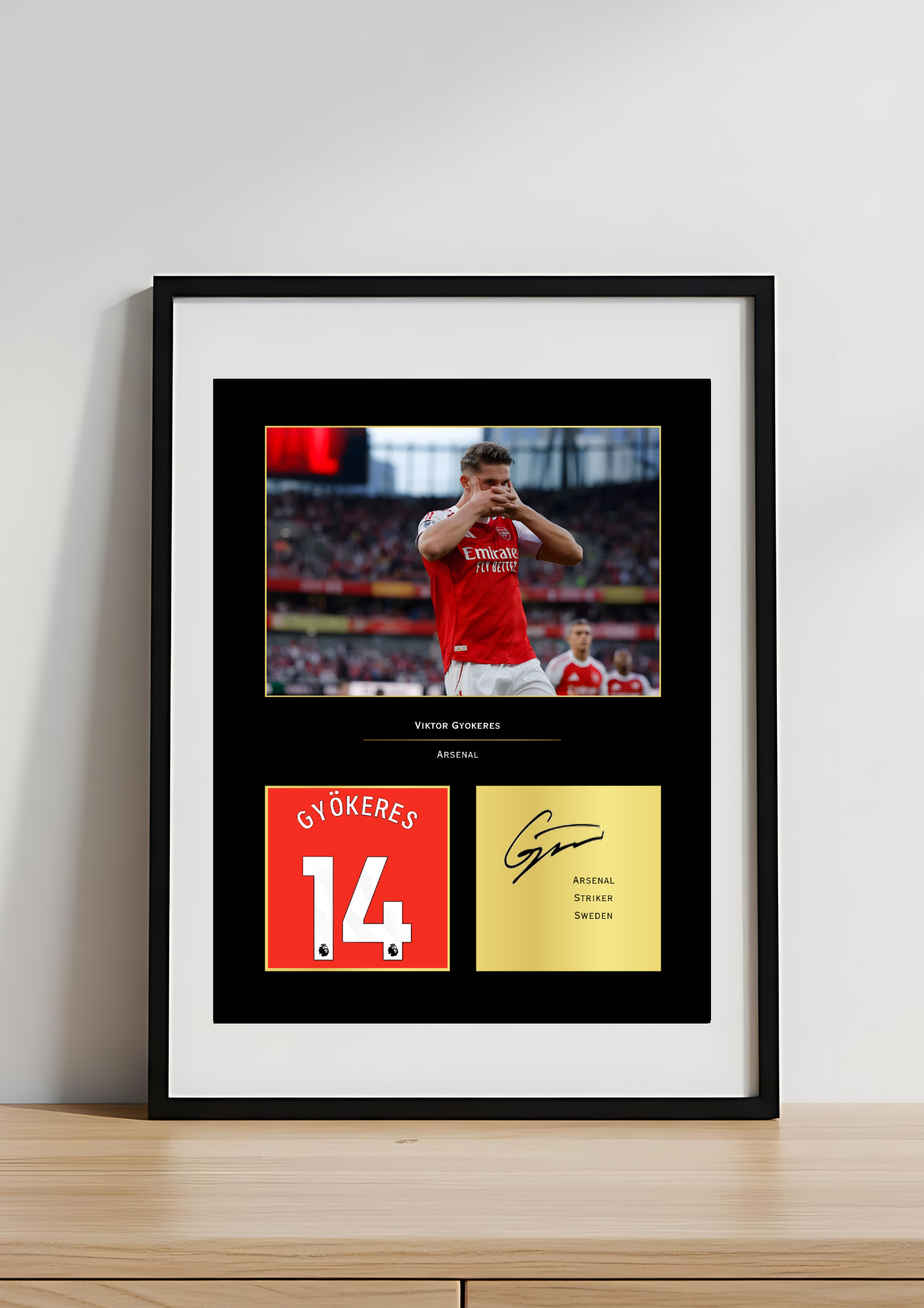 Viktor Gyökeres Arsenal Art Print | Gyokeres AFC Poster | Emirates Stadium Football Wall Art | Arsenal Fan Gift