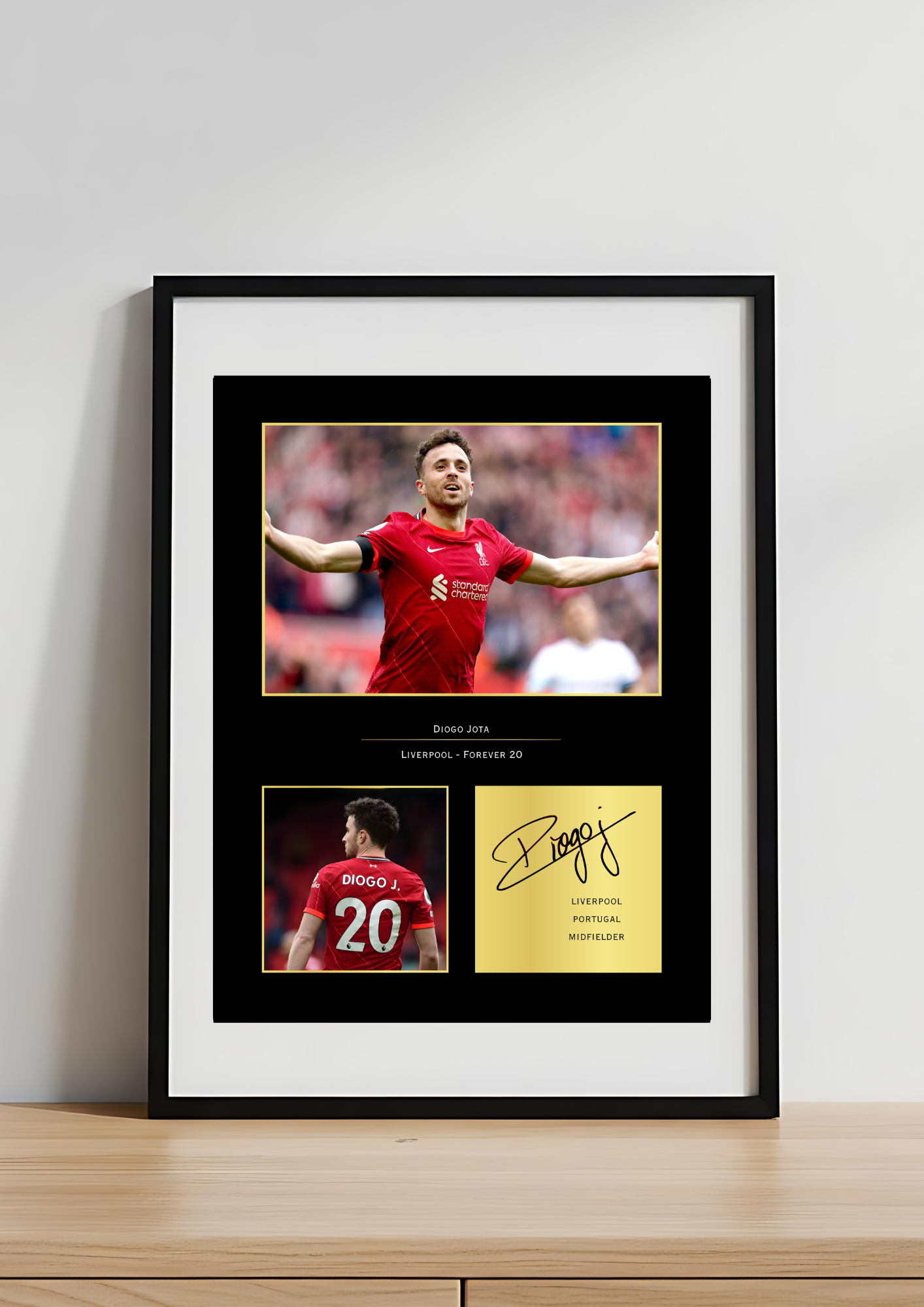 Diogo Jota Liverpool Art Print | Jota LFC Poster | Anfield Football Wall Art | Liverpool FC Gift for Fans