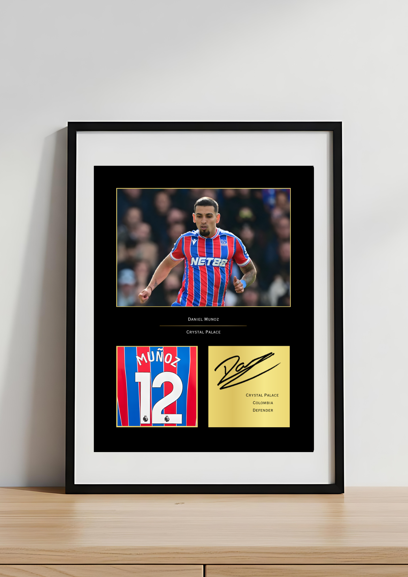Daniel Muñoz Crystal Palace Art Print | Muñoz CPFC Poster | Selhurst Park Football Wall Art | Crystal Palace Fan Gift