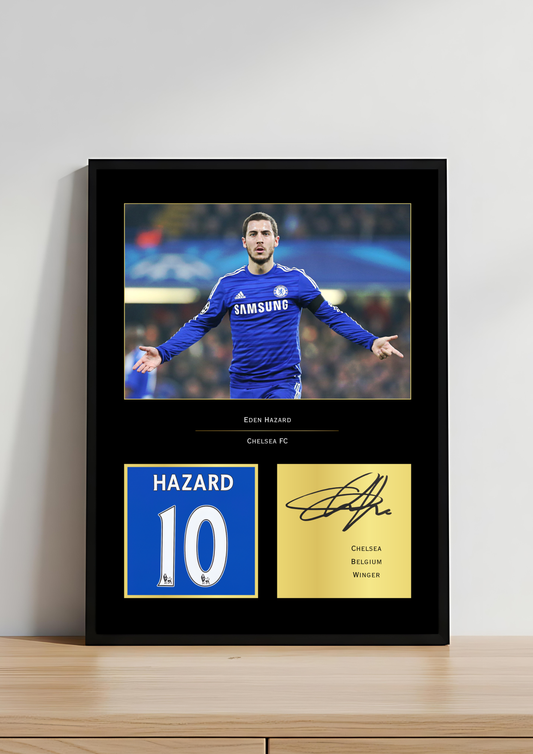 Eden Hazard Chelsea Art Print | Hazard CFC Poster | Stamford Bridge Football Wall Art | Chelsea FC Legend Gift