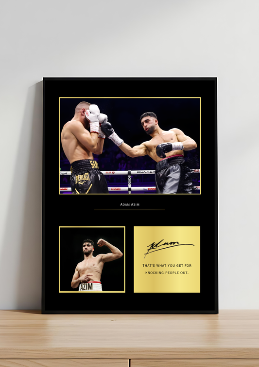 Adam Azim Boxing Art Print | Rising Star Poster | Lightweight Champion Wall Art for Fans