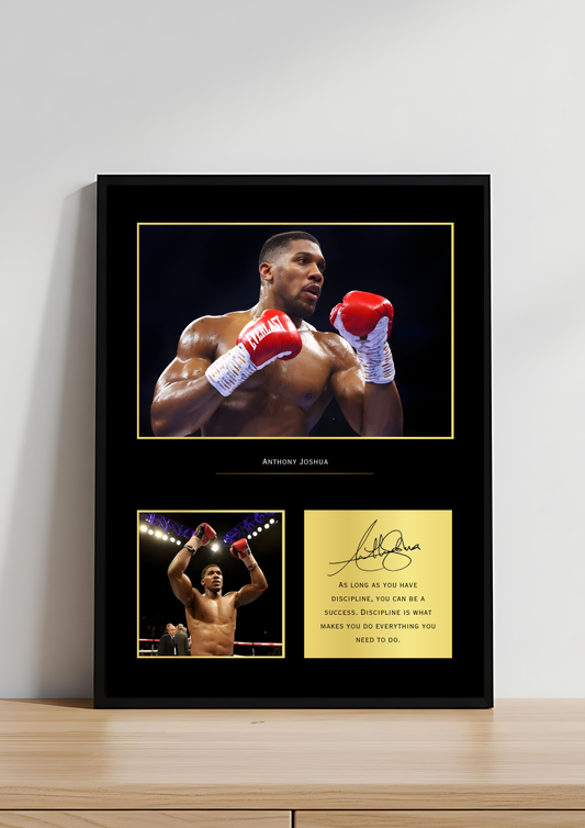 Anthony Joshua Boxing Art Print | AJ Poster | Heavyweight Champion Wall Art for Fans