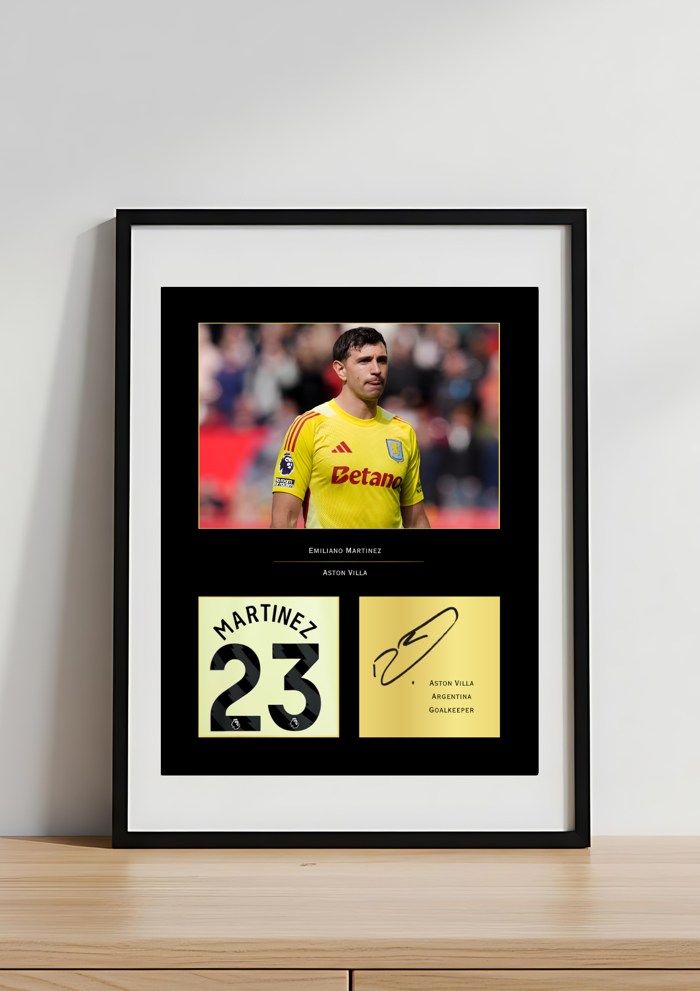 Emiliano Martínez Aston Villa FC Art Print | Villa Goalkeeper Poster | Villa Park Football Wall Art