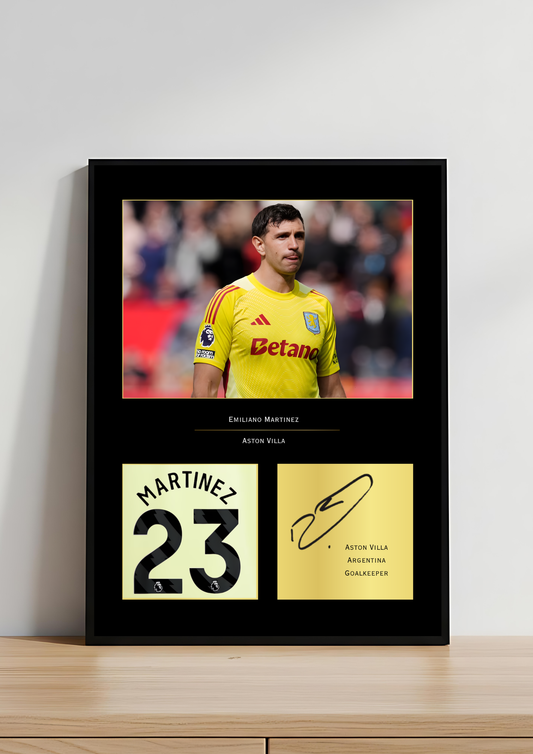Emiliano Martínez Aston Villa FC Art Print | Villa Goalkeeper Poster | Villa Park Football Wall Art