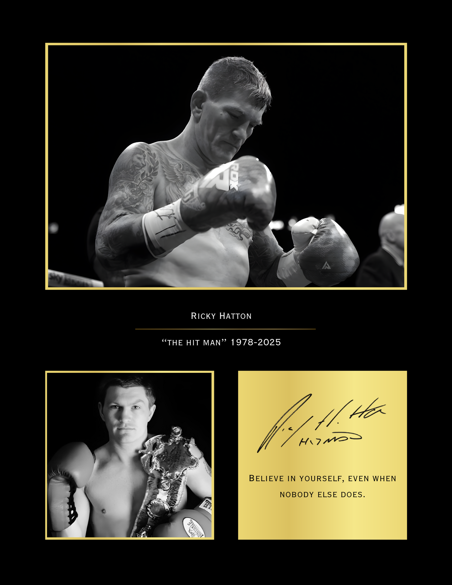 Ricky Hatton Boxing Art Print | Hitman Poster | Lightweight Legend Wall Art for Fans