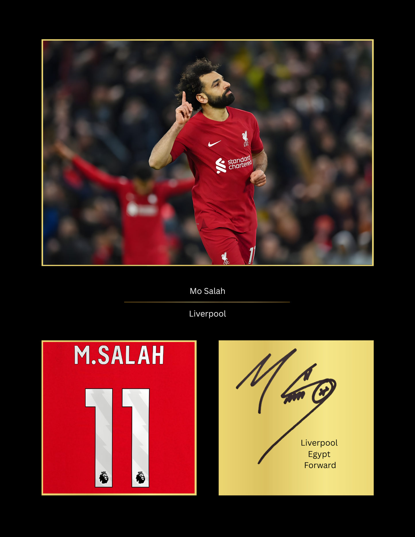 Mohamed Salah Liverpool Art Print | Mo Salah LFC Poster | Anfield Football Wall Art | Liverpool FC Gift