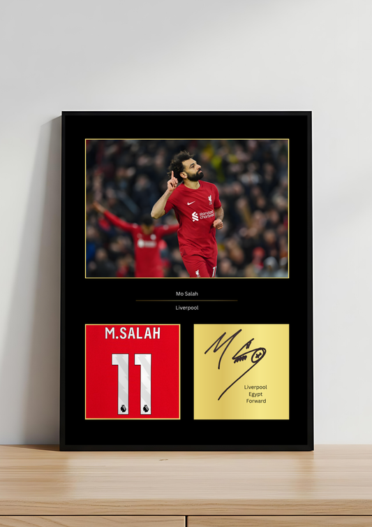 Mohamed Salah Liverpool Art Print | Mo Salah LFC Poster | Anfield Football Wall Art | Liverpool FC Gift