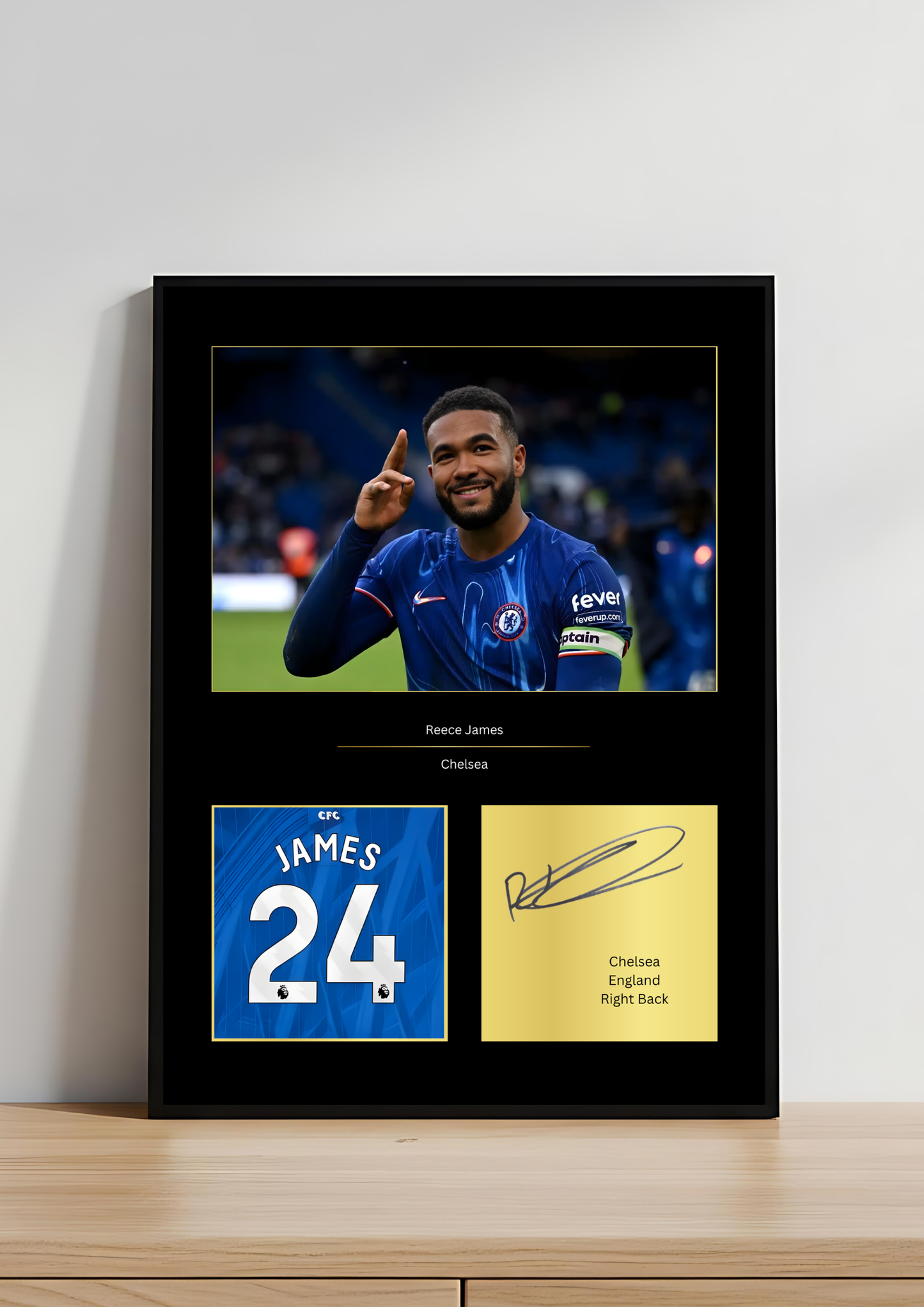 Reece James Chelsea Art Print | Reece James CFC Poster | Stamford Bridge Football Wall Art | Chelsea FC Gift