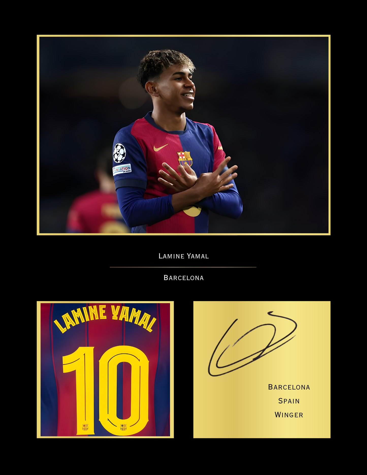 Lamine Yamal Barcelona Art Print | Yamal Barça Poster | Camp Nou Football Wall Art | FC Barcelona Gift