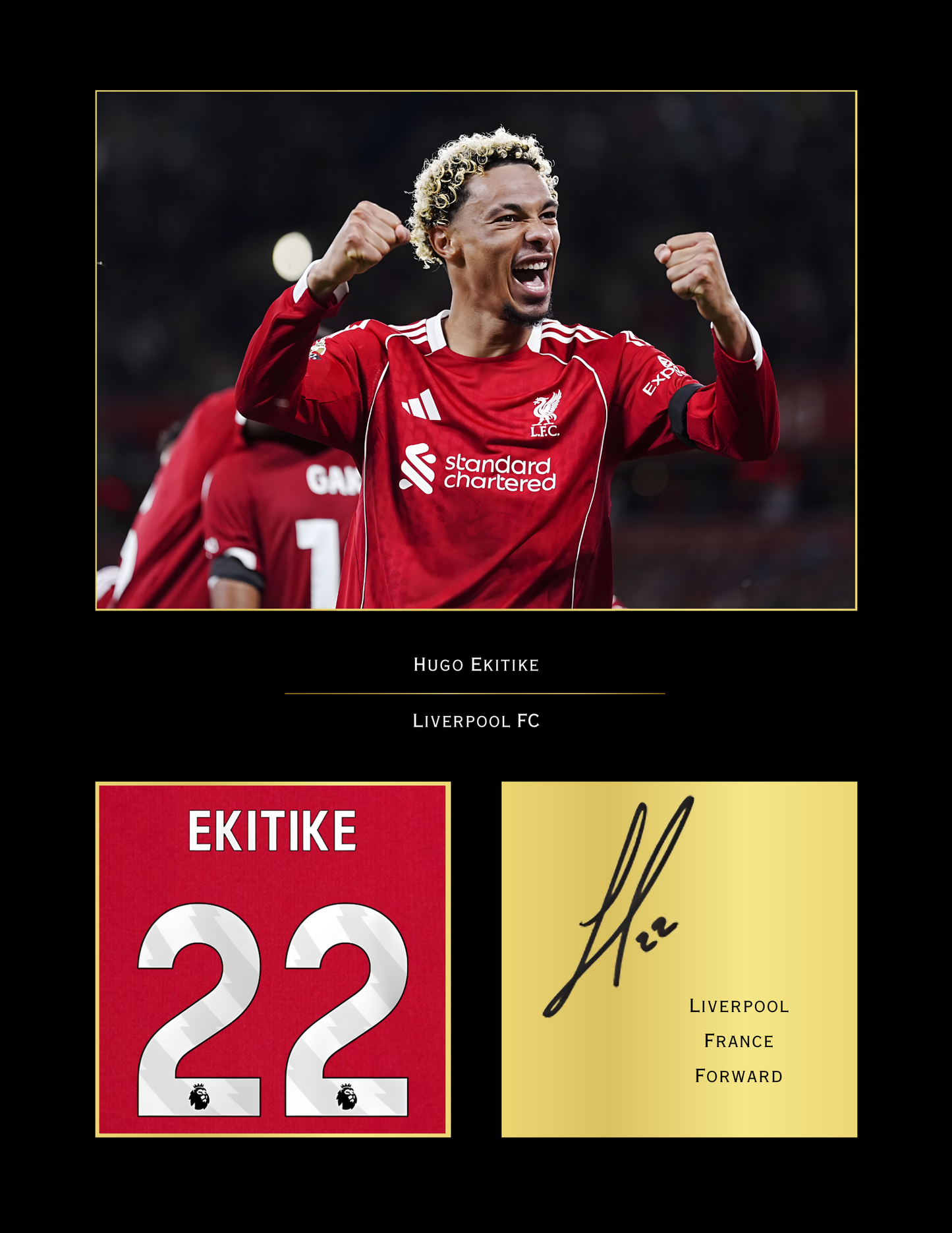 Ekitike Liverpool Art Print | Liverpool FC Striker Poster | Anfield Football Wall Art | LFC Forward Gift