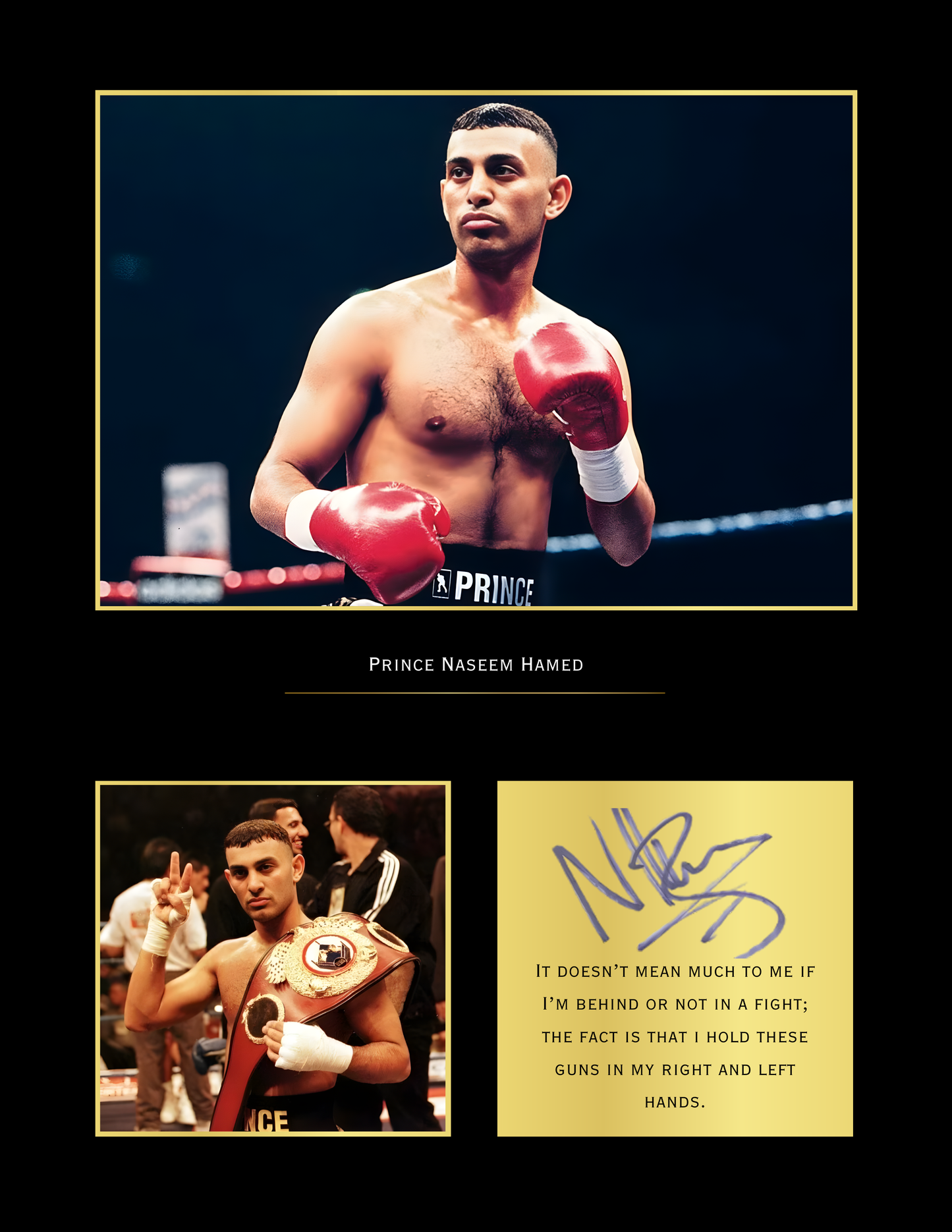 Prince Naseem Hamed Boxing Art Print | Prince Naseem Poster | Featherweight Legend Wall Art