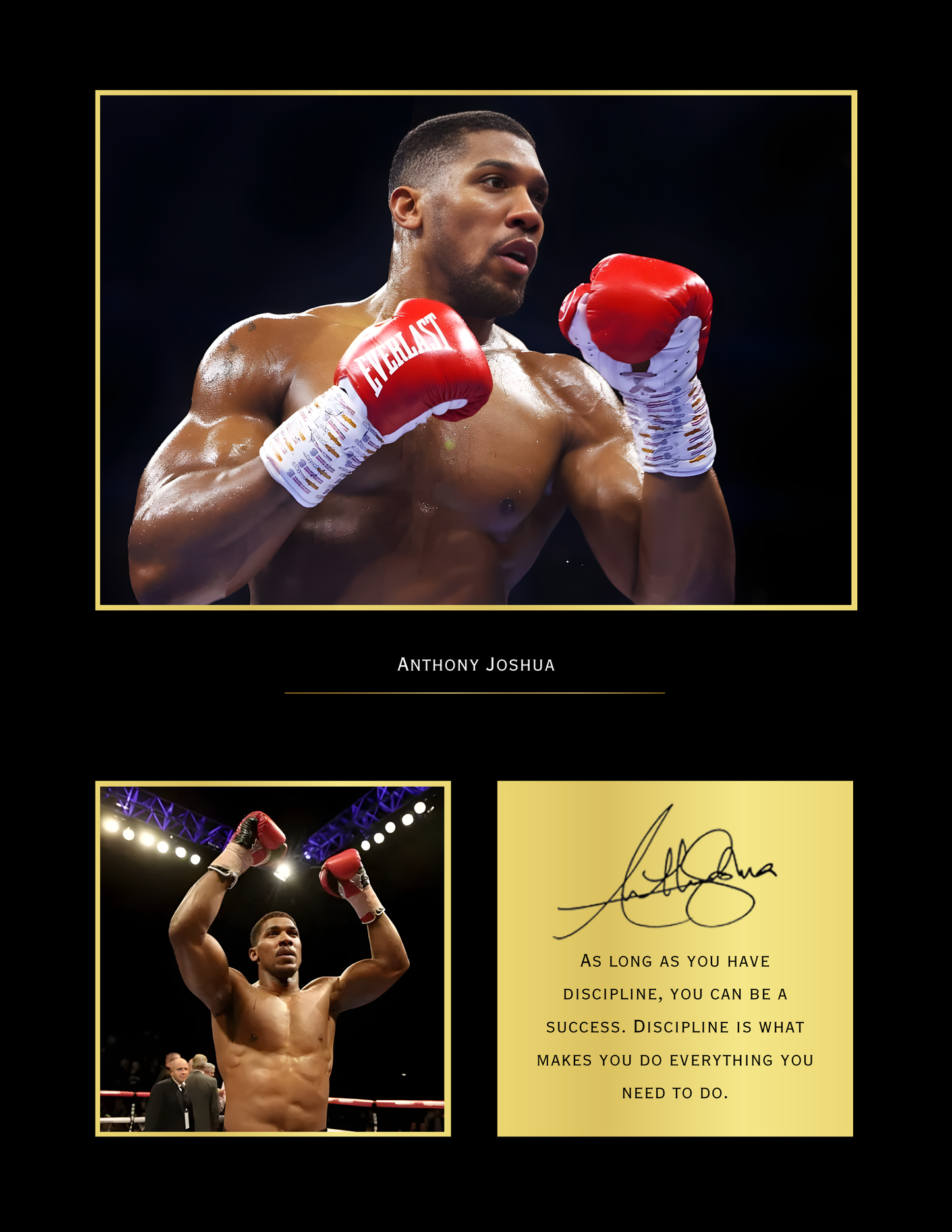 Anthony Joshua Boxing Art Print | AJ Poster | Heavyweight Champion Wall Art for Fans