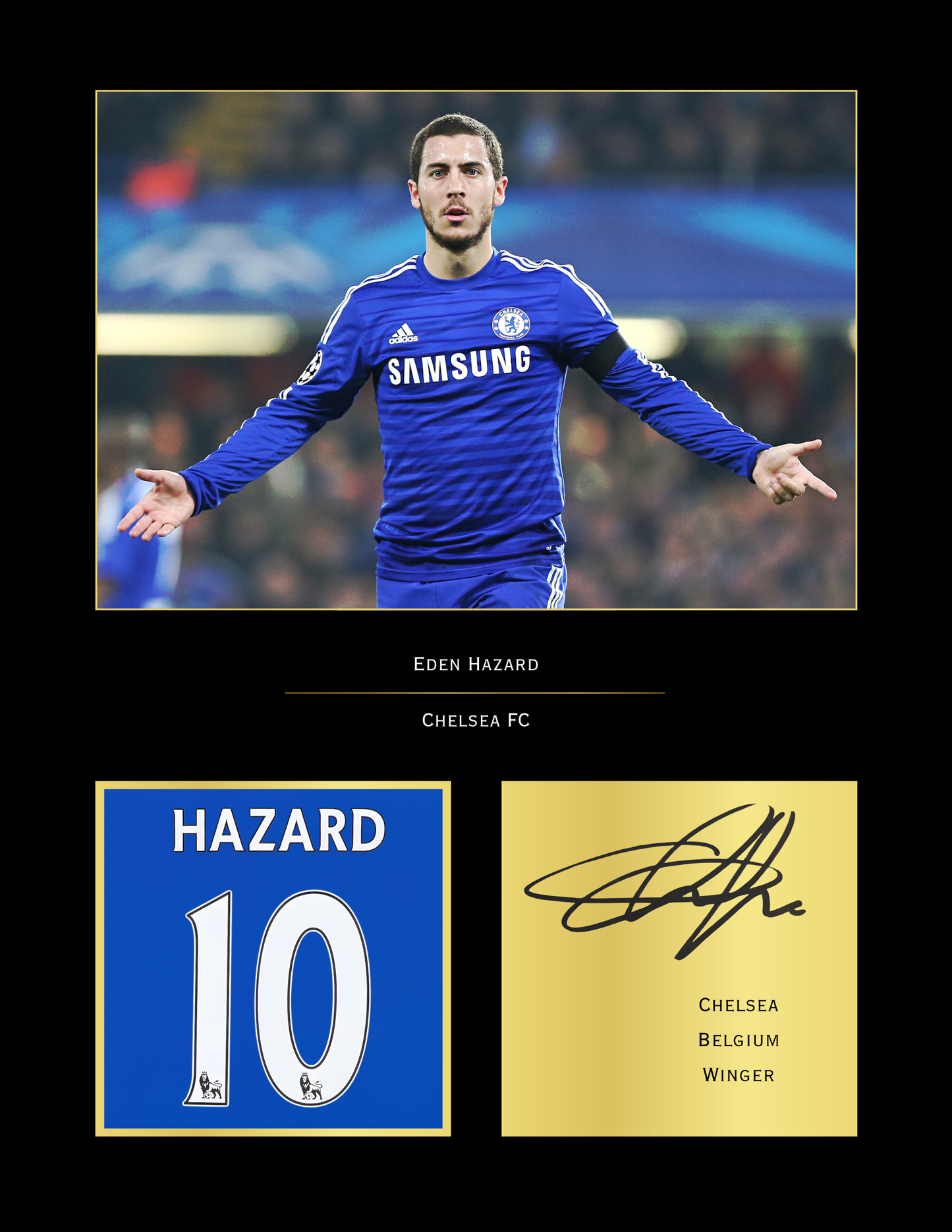 Eden Hazard Chelsea Art Print | Hazard CFC Poster | Stamford Bridge Football Wall Art | Chelsea FC Legend Gift