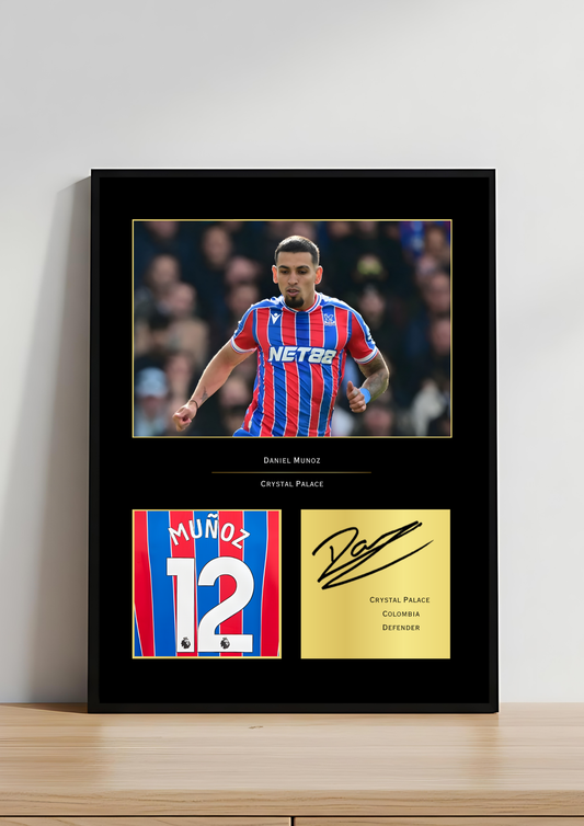 Daniel Muñoz Crystal Palace Art Print | Muñoz CPFC Poster | Selhurst Park Football Wall Art | Crystal Palace Fan Gift