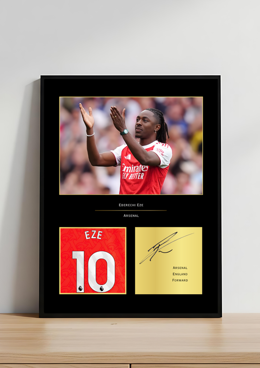 Eberechi Eze Arsenal Art Print | Eze AFC Poster | Modern Football Wall Art | Arsenal Fan Gift