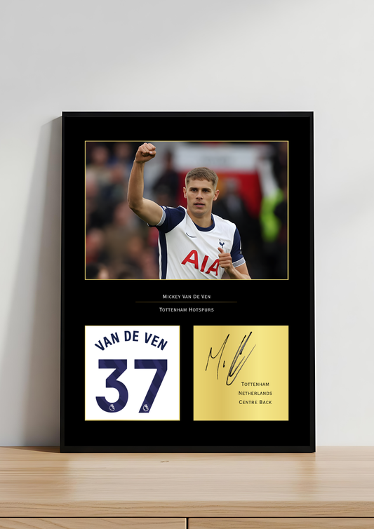 Micky van de Ven Tottenham Hotspur Art Print | Spurs Van de Ven Poster | THFC Wall Art | Football Gift
