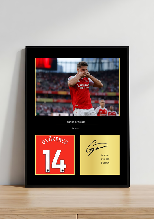 Viktor Gyökeres Arsenal Art Print | Gyokeres AFC Poster | Emirates Stadium Football Wall Art | Arsenal Fan Gift