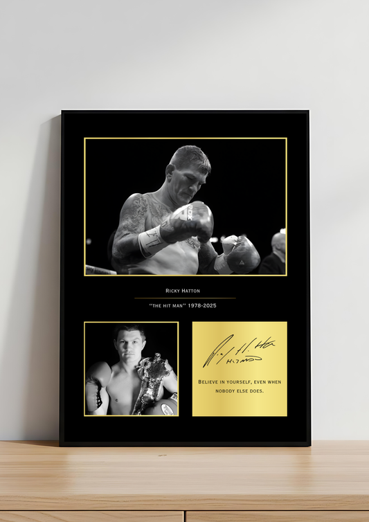 Ricky Hatton Boxing Art Print | Hitman Poster | Lightweight Legend Wall Art for Fans
