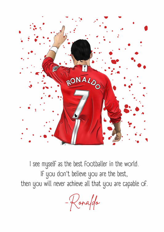 Cristiano Ronaldo Motivational Print